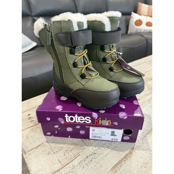 totes Other - Totes Kids Snow Boots Size 9M Toddler Lil Gordon Olive NEW!